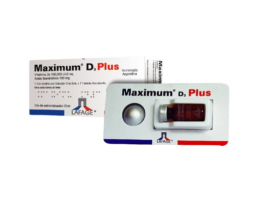 MAXIMUM D3 PLUS + 1 TAB. ACIDO X 1 VIAL